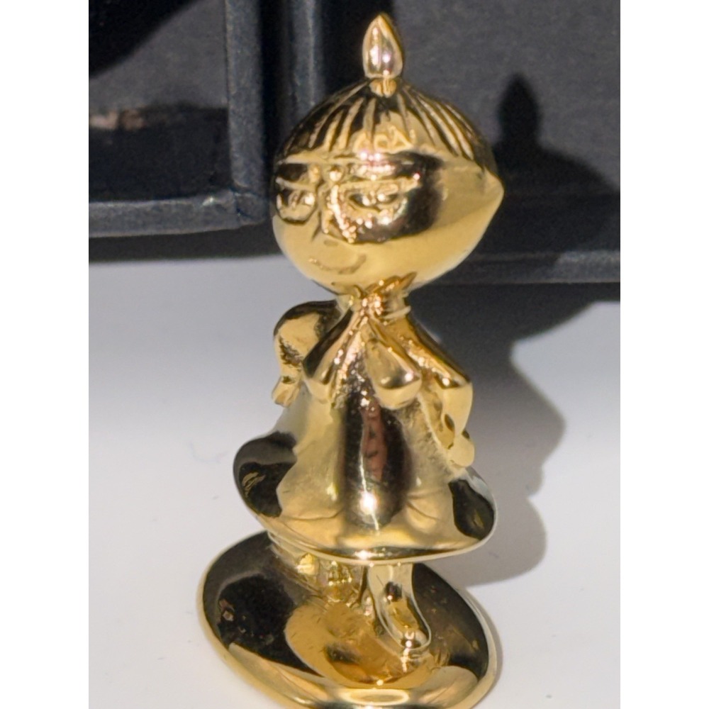Skultuna 1607 Moomin Little My Brass Figurine Sweden w/ Box‎ Gold Tone